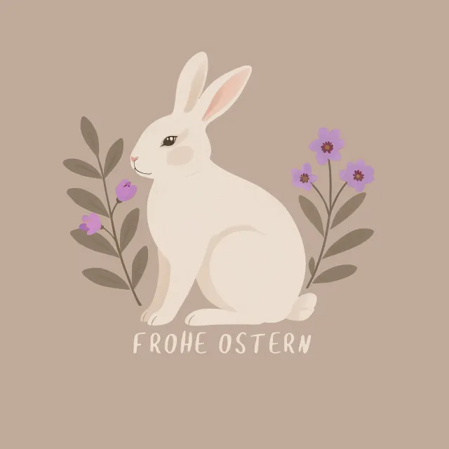 Tischset Osterhase beige