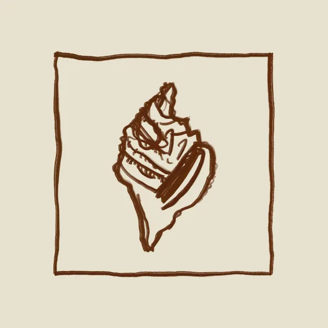 Kissen Conch Shell Outline