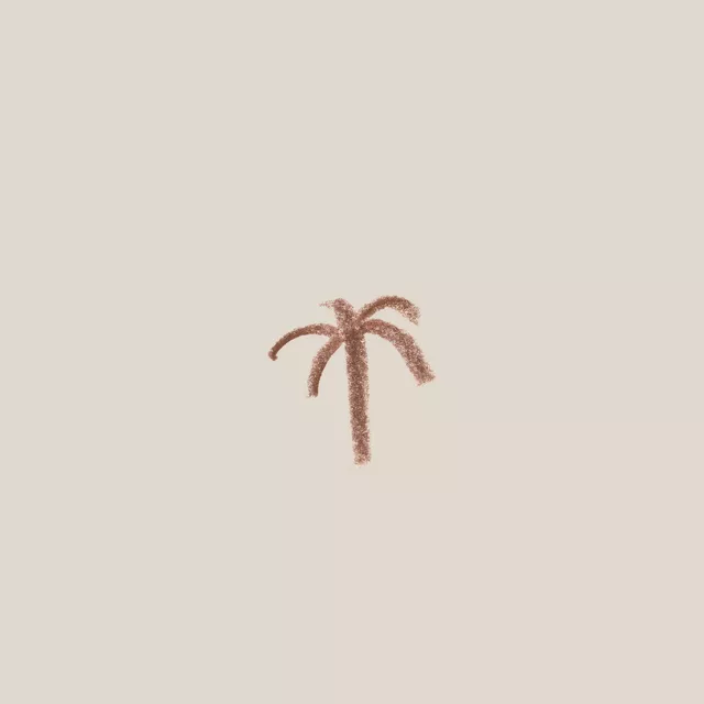 Kissen Palme braun