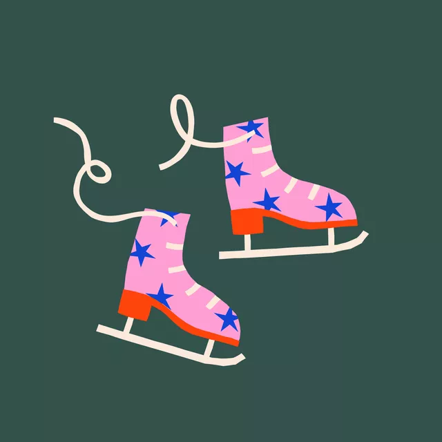 Kissen Schlittschuhe