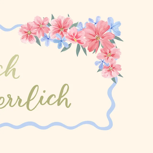 Tischset ach herrlich Blumen