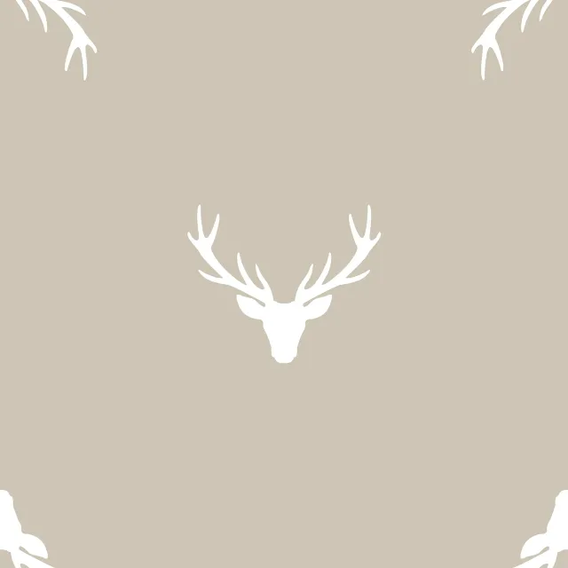 Tischläufer Hirschkopf Silhouette beige