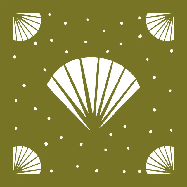 Tischdecke Abstract Shell grün