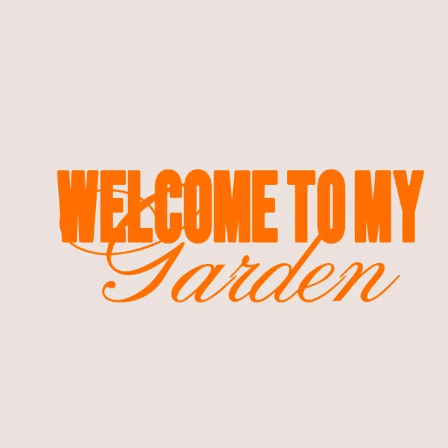 Kissen Welcome To My Garden Orange