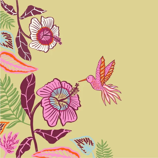 Tischdecke Paradise Bird green