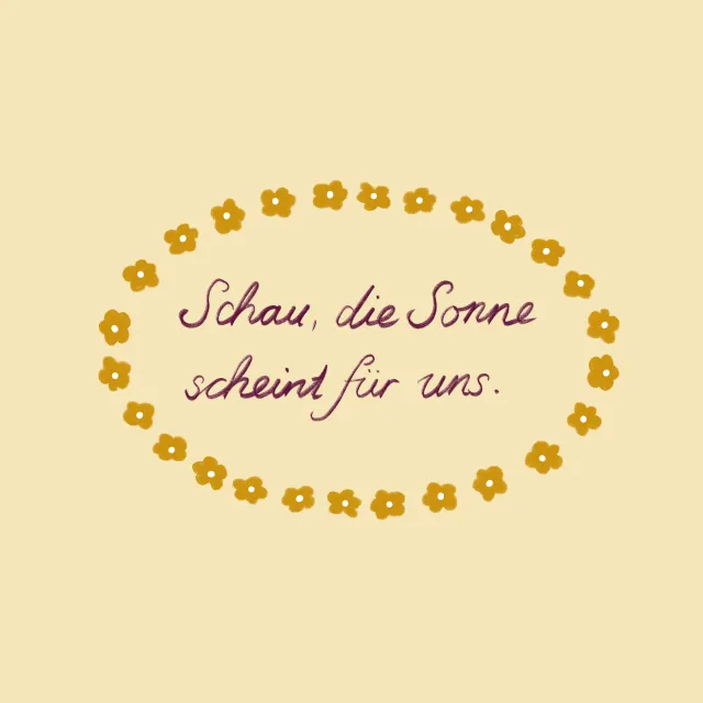 Servietten Die Sonne scheint für uns
