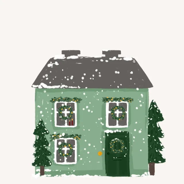 Servietten Häuschen grün