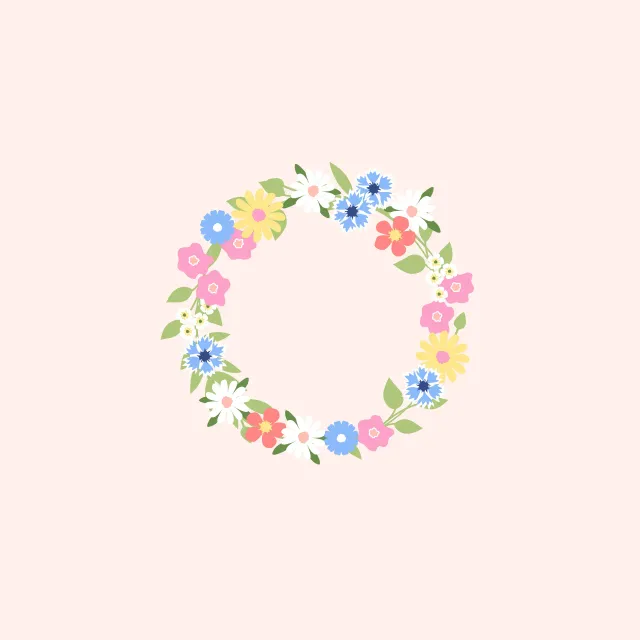 Tischdecke Blumenkranz Frühling Pink