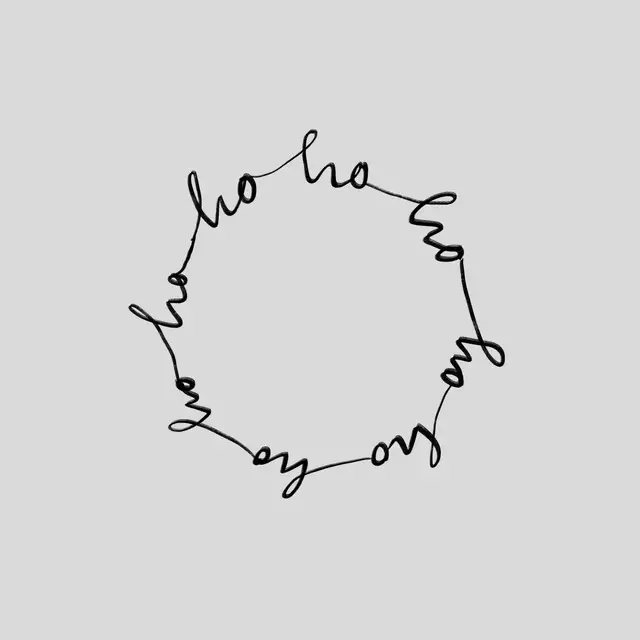 Kissen ho ho ho Kreis GRAU