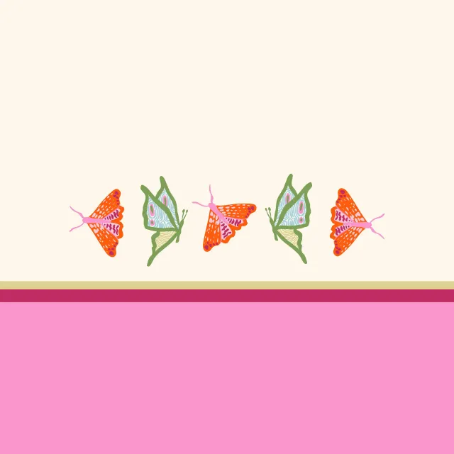 Sitzkissen Schmetterling Pink