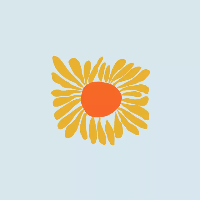 Kissen Moderne Sonnenblume No4