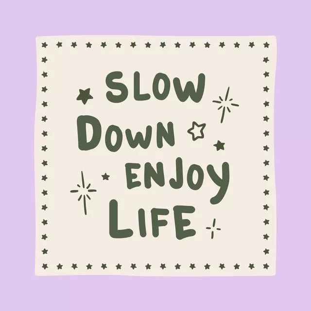 Kissen Slow Down Enjoy Life