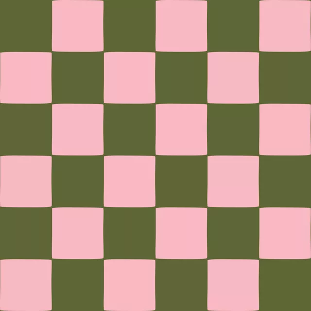 Kissen Kariert Pink green