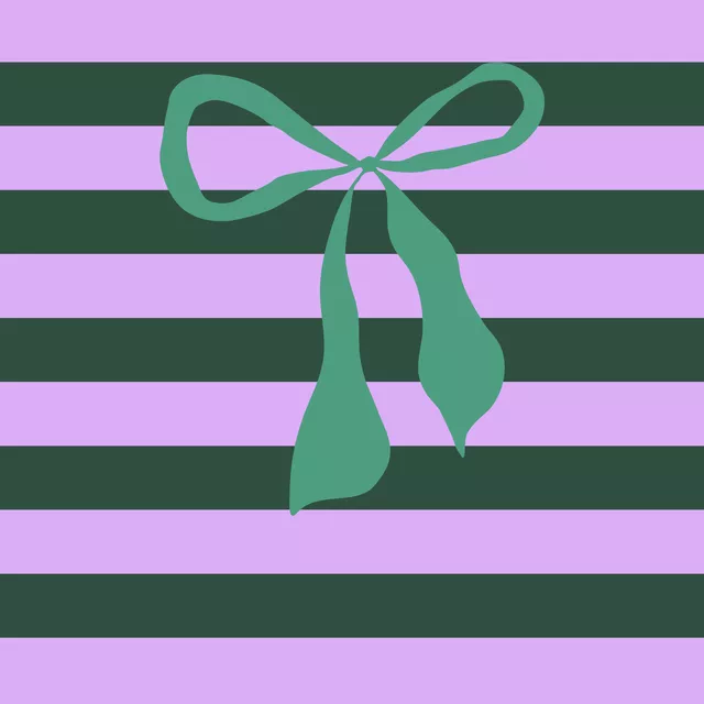 Tischläufer Gestreift mit Schleife