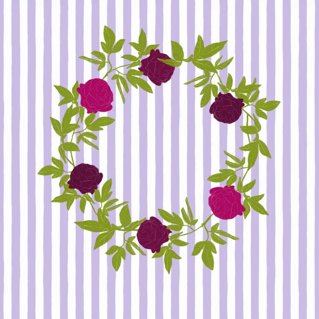 Geschirrtücher Rosenkranz Streifen Lila