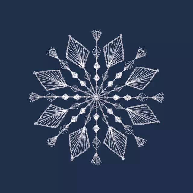 Tischdecke Schneeflocke 2 dunkelblau