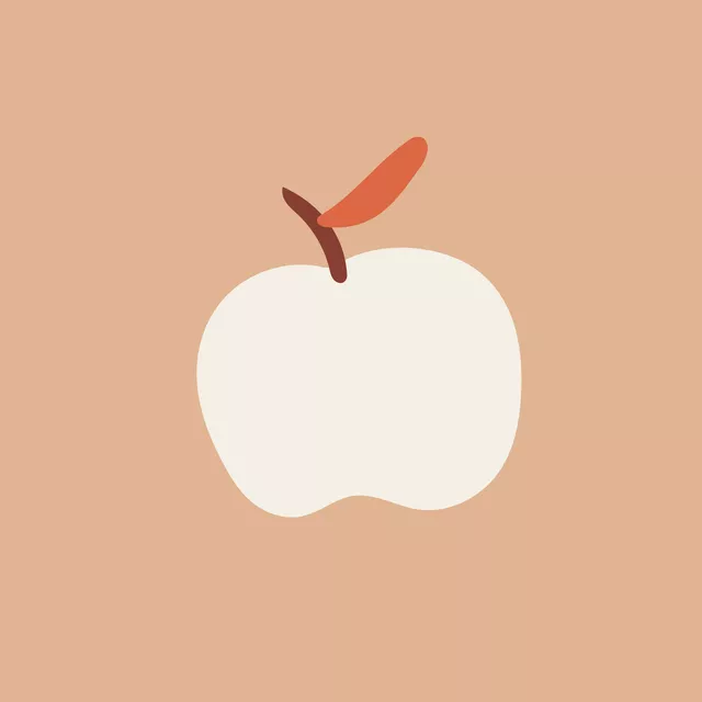 Kissen Apple Beige Brown