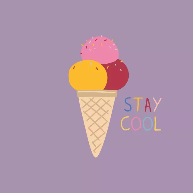 Kissen Stay Cool Icecream - lila