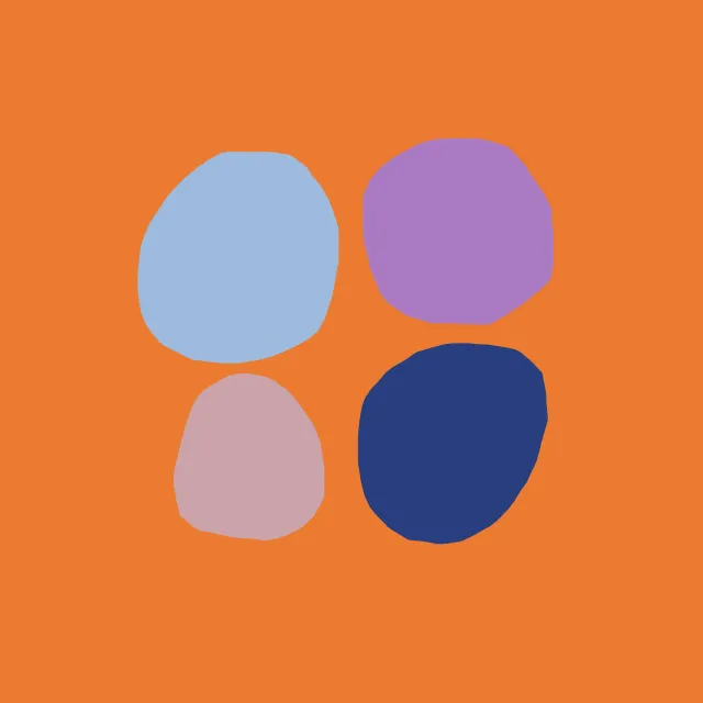 Sitzkissen Frühling Steine orange