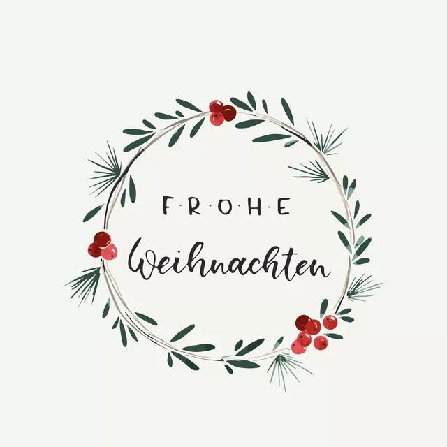 Geschirrtuch Kranz Frohe Weihnachten