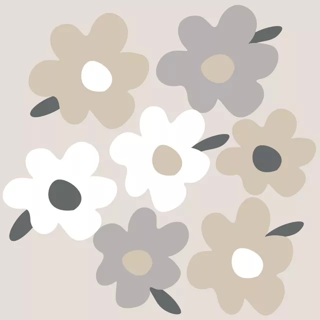 Kissen Frühlingsblumen Mischung Beige