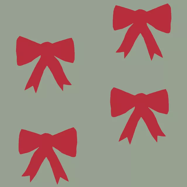 Kissen Schleifen Muster hellgrün