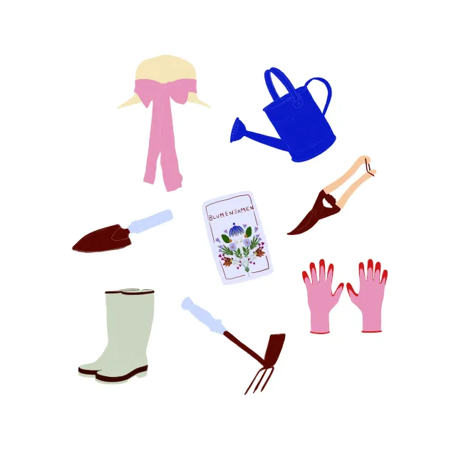 Servietten Garten Werkzeuge