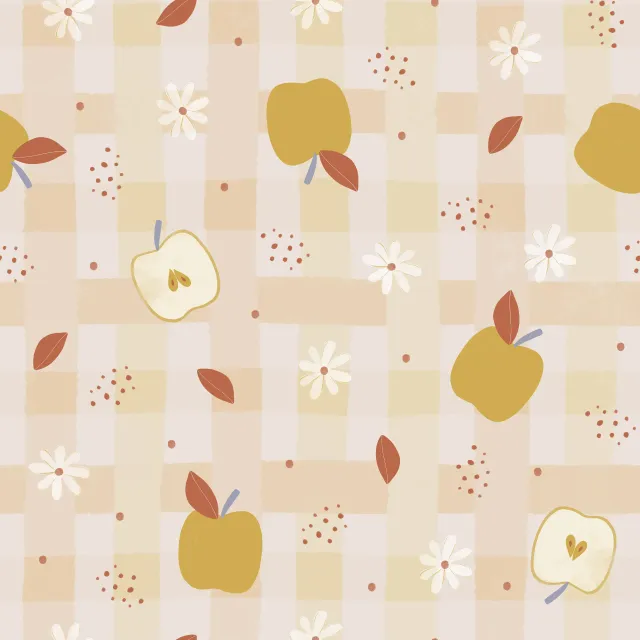 Tischdecke Apfel-Picknick Muster