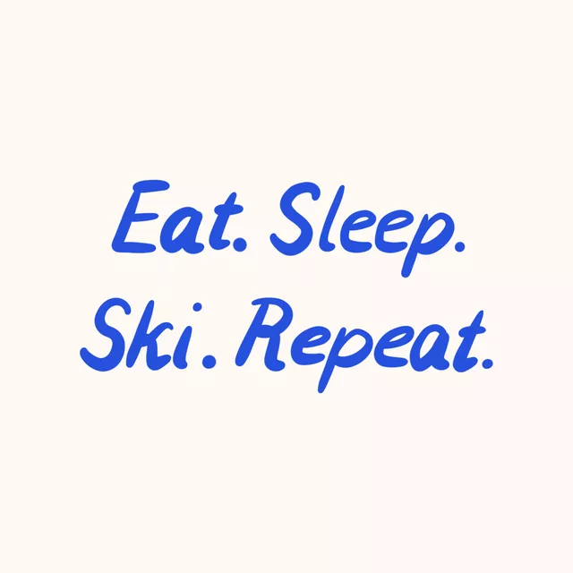 Kissen Eat Sleep Ski Repeat