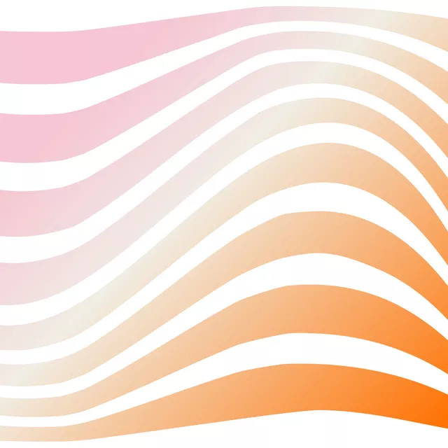 Kissen Verlauf Wellen rosa orange