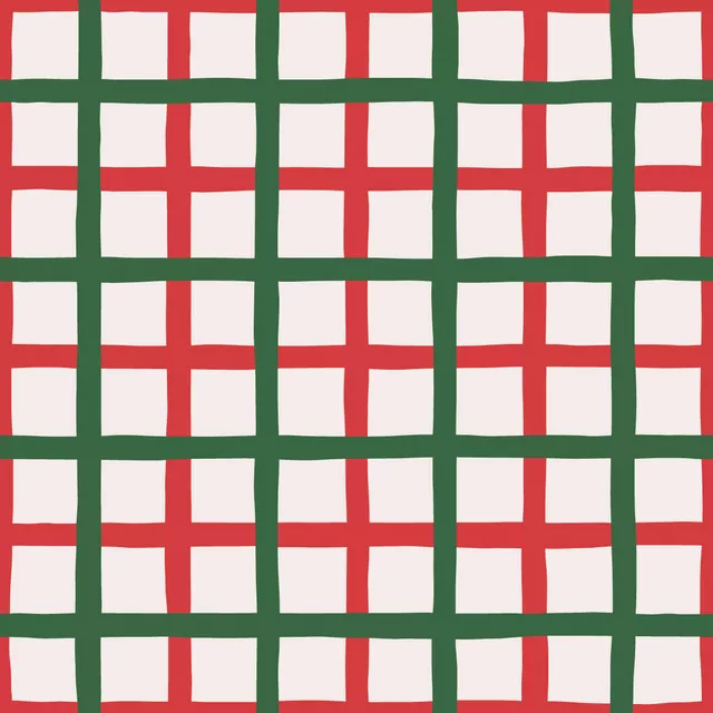 Kissen Karo Muster Grün Rot