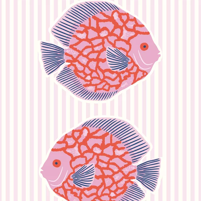 Geschirrtuch pink fish