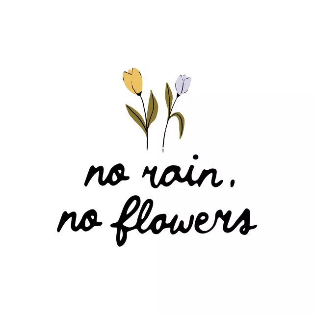 Kissen No Rain No Flowers