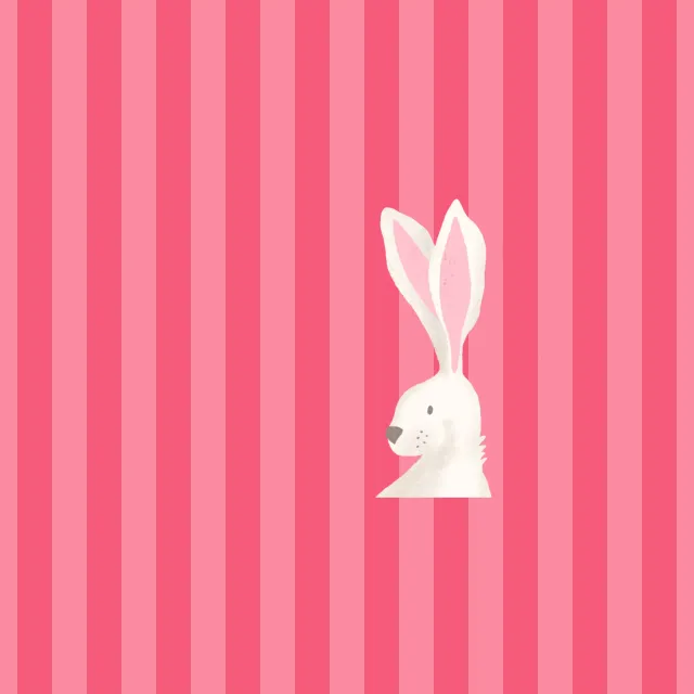 Kissen Hello Spring Hase Streifen