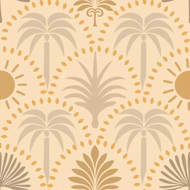 Tischläufer Palm Springs Mid Century Beige