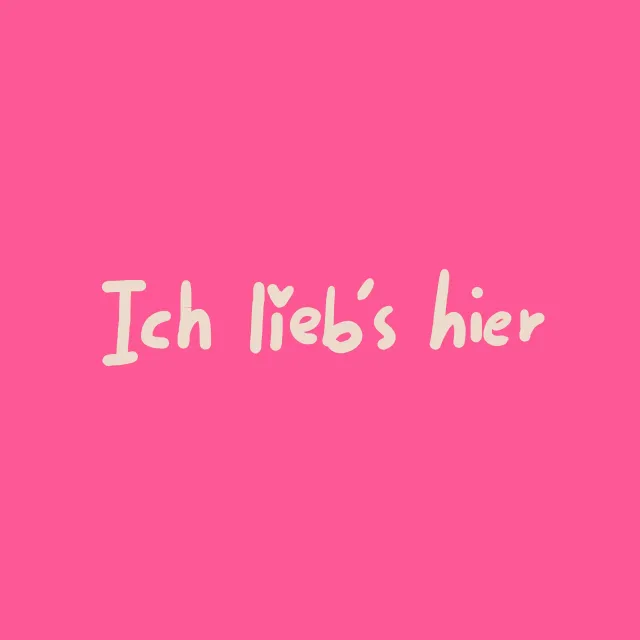 Tischset Liebs hier pink