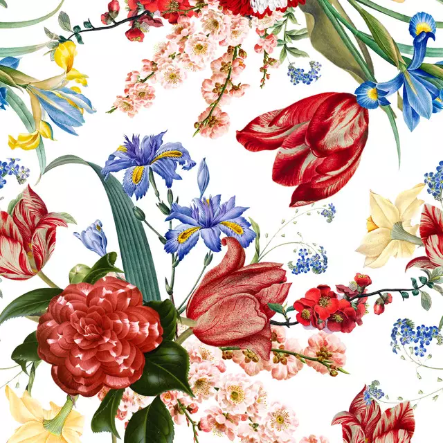 Kissen Vintage Frühling Tulpen