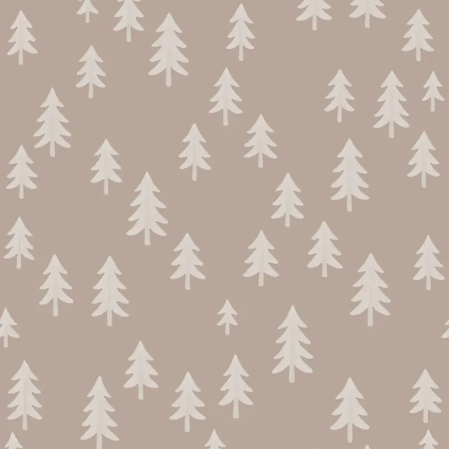 Tischläufer Bäume beige