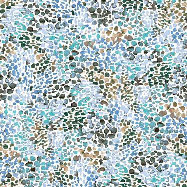 Kissen Speckled Watercolor Blue