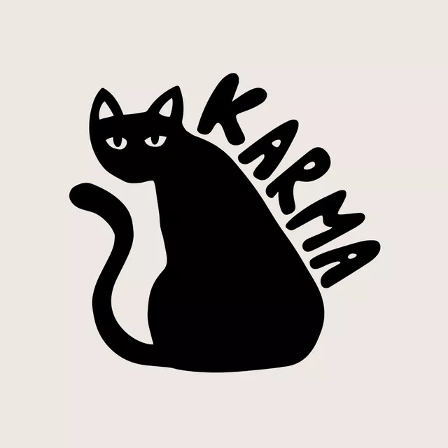 Tischset Karma Cat Schwarz