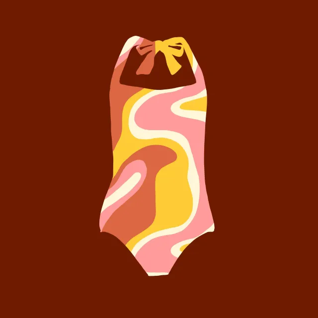 Sitzkissen Retro Summer Swimsuit