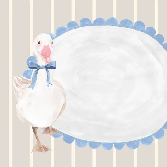 Tischset Gans gestreift beige