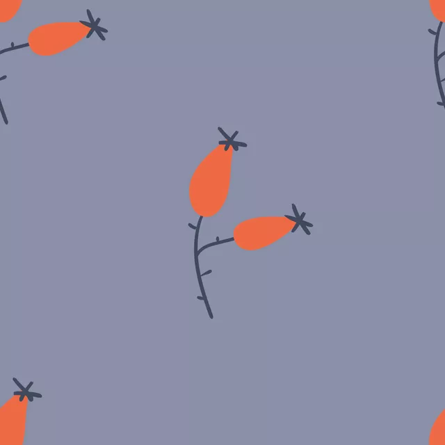 Tischläufer Herbstzauber Hagebutte - blau