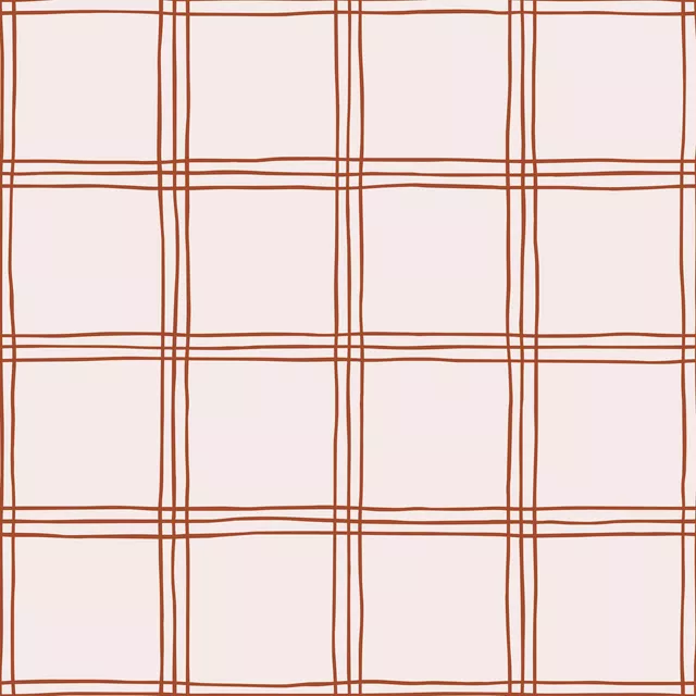 Dekovorhang Karo Grid Muster Braun Beige
