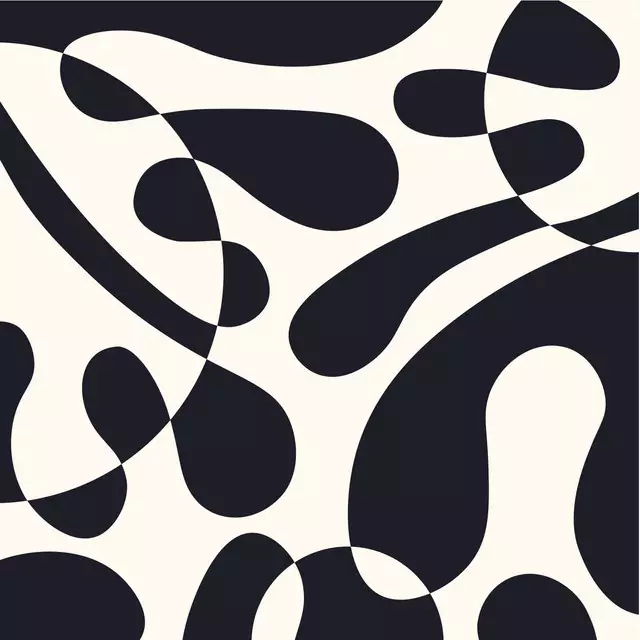 Tischset Bubbles schwarz weiß