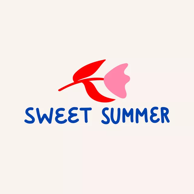 Kissen sweet summer Blue Red