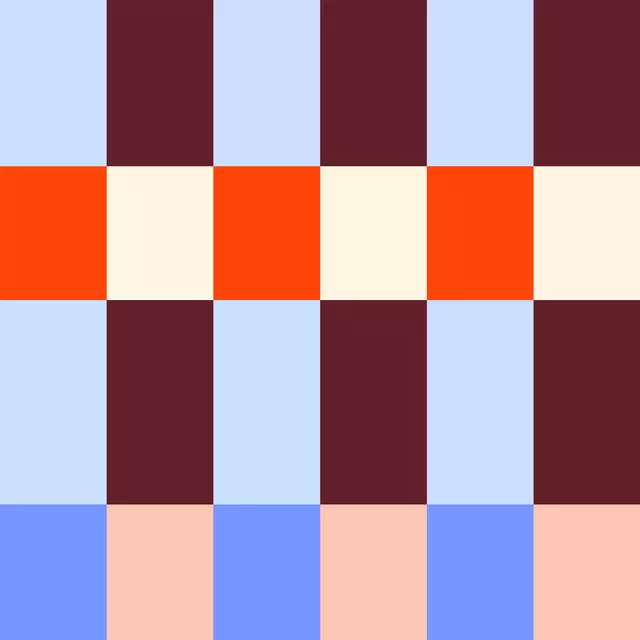 Bodenkissen Colourblock Bunt Kariert