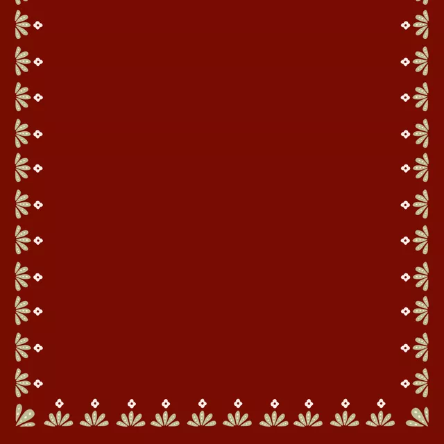 Tischdecke Folklore Blumen rot