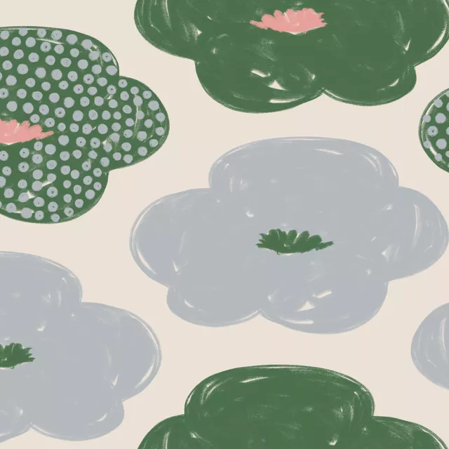 Kissen Allover Blume