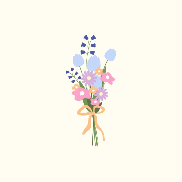 Kissen Blumenstrauß mit Schleife